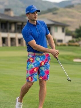Explosion of Colors Golf Shorts – Hreski 128